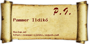 Pammer Ildikó névjegykártya